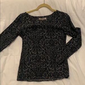 Black Patterned Blouse